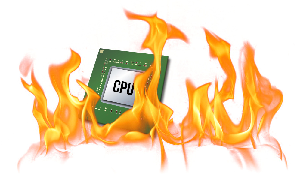 Płonący procesor